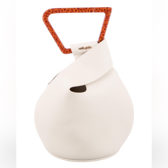 Mini Astrea Handle Bag Cult Gaia Authentic Chic Leather Unique Neutrals … - Picture 1 of 6